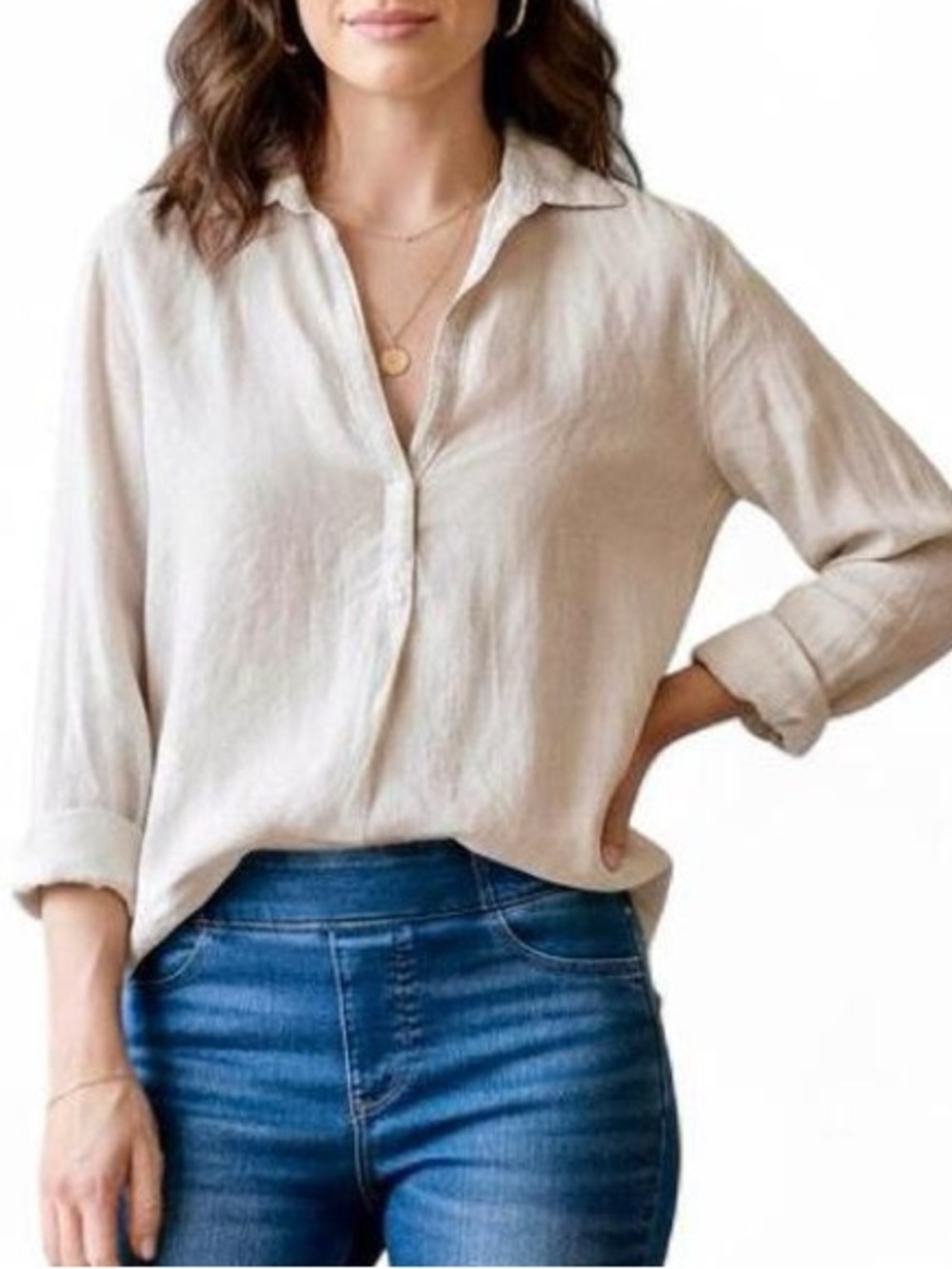 GAP Beige Linen Shirt
